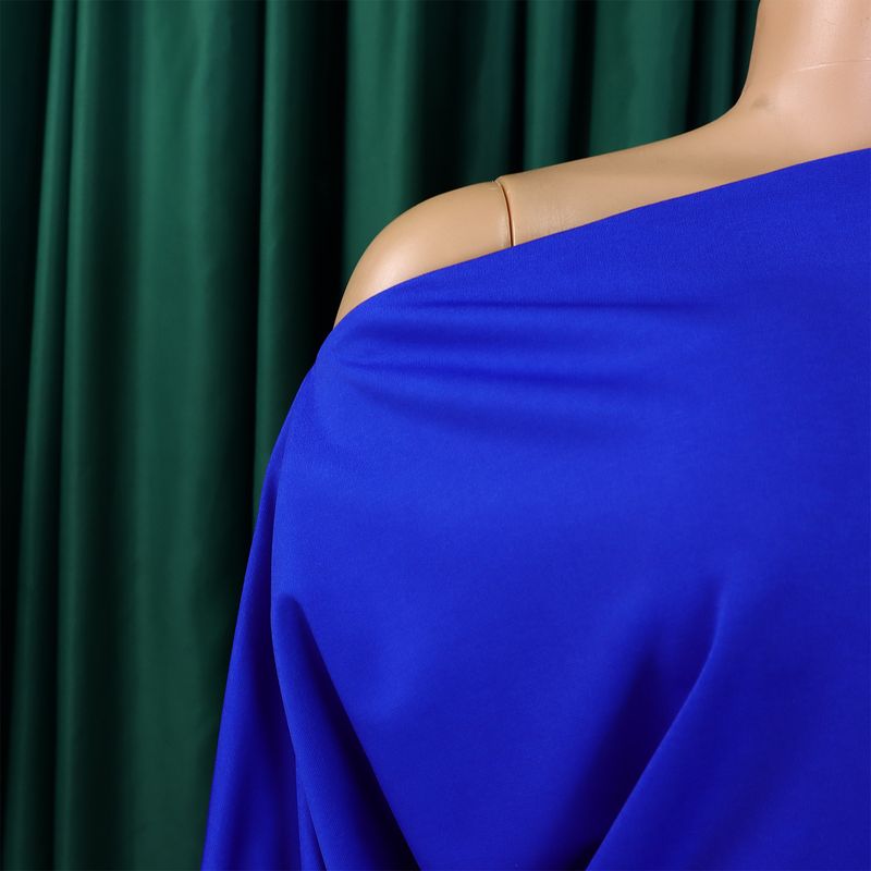 Damkläder Höstmode Enfärgad Snedkrage Topp Vida Ben Byxor Kostym_voghion.com