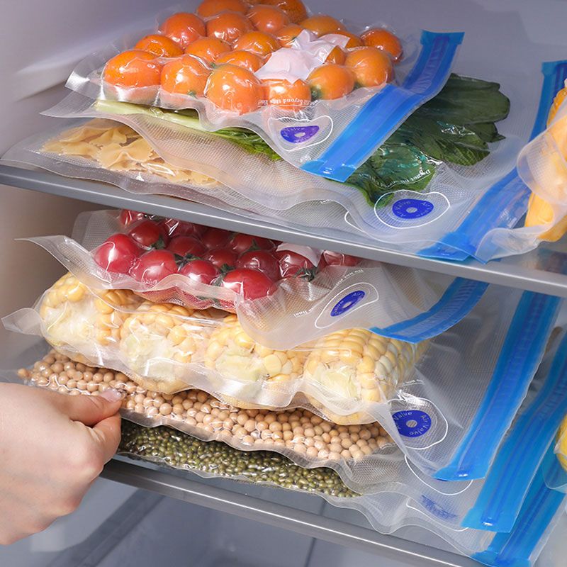 10 vnt. vakuuminio sandarinimo maišelių, daugkartinio naudojimo maisto laikymo maišelis, buitinis vakuuminis maisto sandarinimo maišelis su rankinio siurblio sandarinimo spaustukais_voghion.com