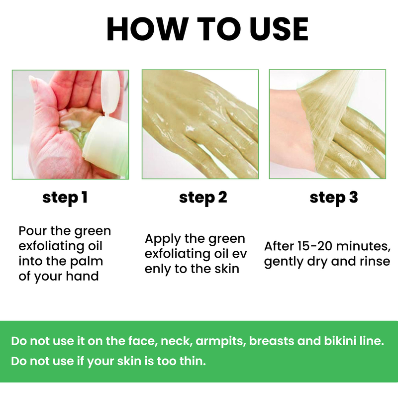 EELHOE exfoliates, green oil brightens beautifies skin, reduces melanin in the elbow joints, and tears away chicken skin_voghion.com