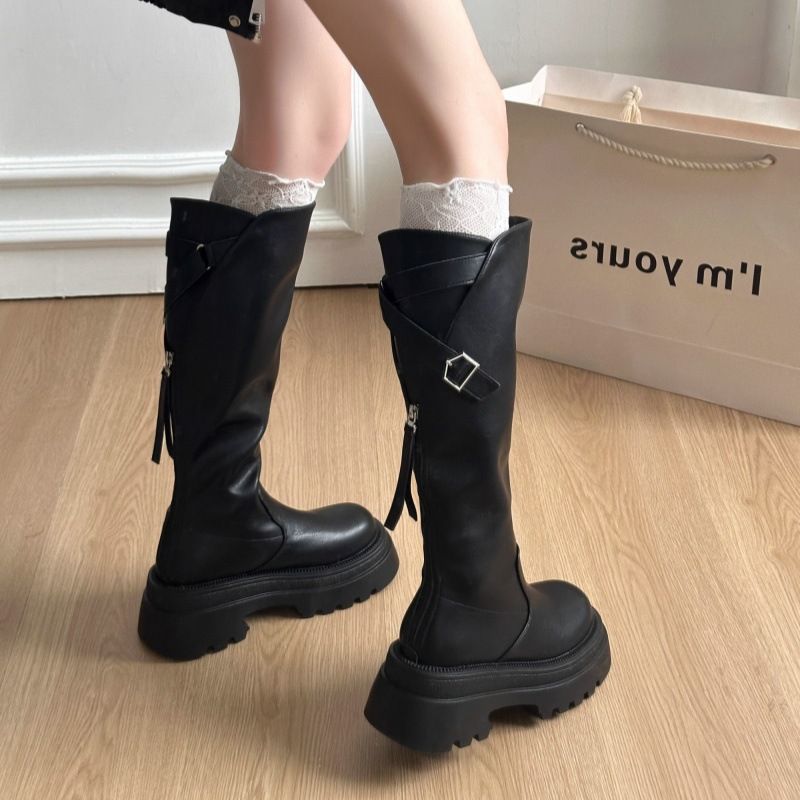 2025 Fall And Winter New Thick Bottom Comfortable High Fashion Boots Casual Wear Comfortable Lightweight Personality Not Tired Feet_voghion.com