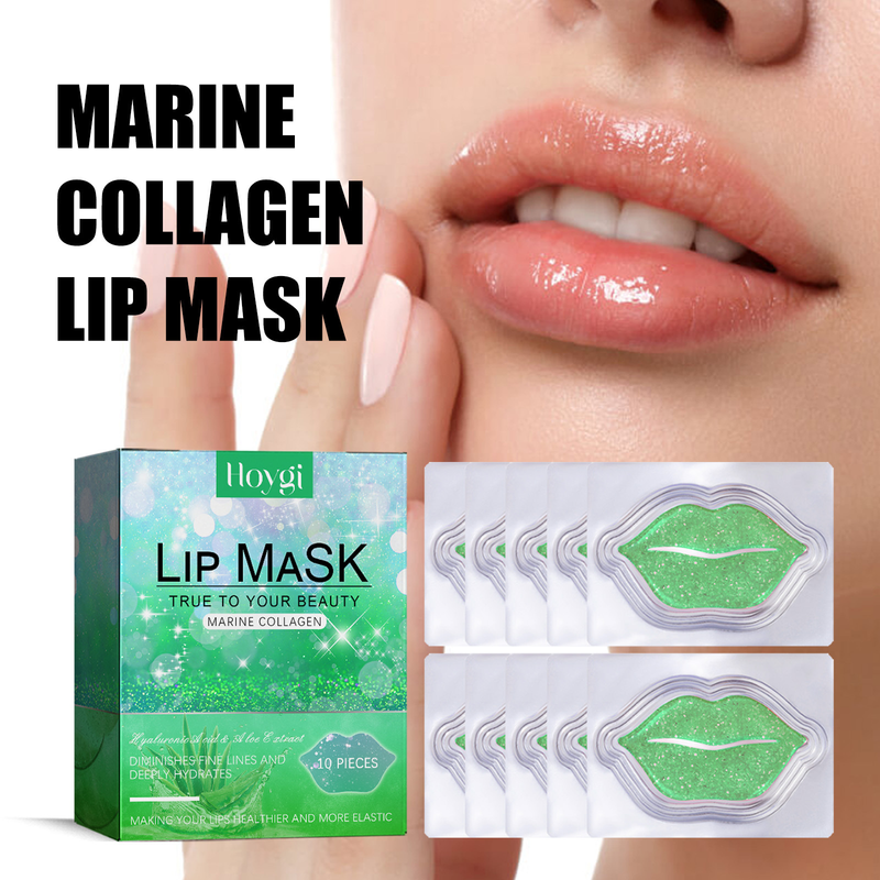 Maschera idratante all'aloe vera che previene la secchezza e le screpolature in autunno e inverno, idratante e curativa per le rughe sottili delle labbra._voghion.com
