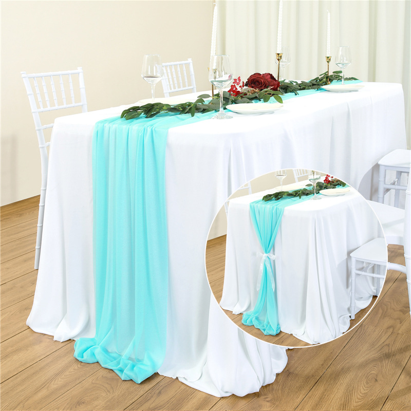 Tischfahne, Hochzeitsdekoration, Szene, Weihnachtslicht, Luxus-Gaze-Vorhang, Tischdecke, Perlen-Chiffon, Hochzeitsdekoration, Tischset_voghion.com