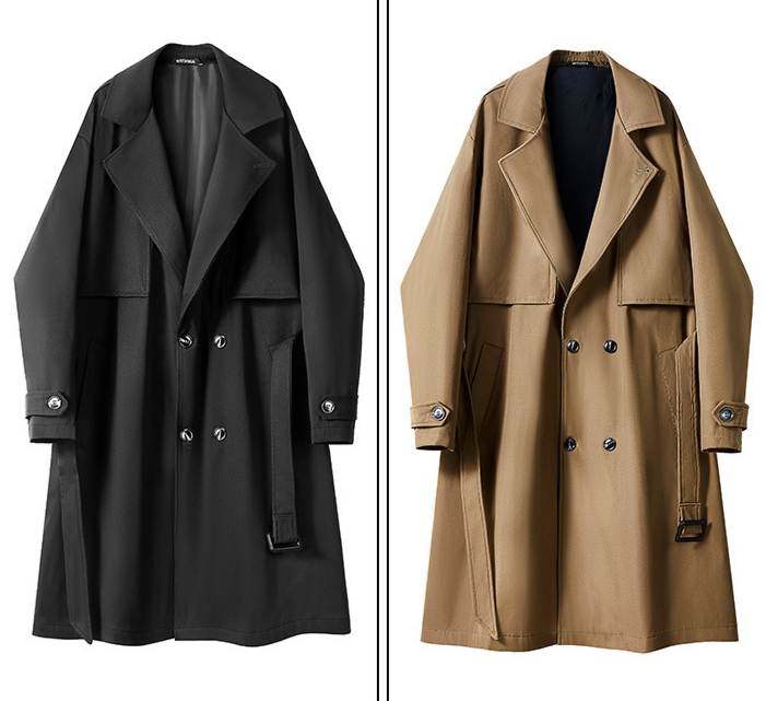 Abbigliamento maschile Trench di media lunghezza uomo autunno 2024 nuovo stile coreano alla moda tutto abbinato giacca ampia di alta qualità uomo_voghion.com