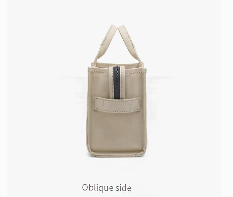 Marc Jacobs Tote The Mini Beige Blanco Logobeige Cotton M0016493 260_voghion.com