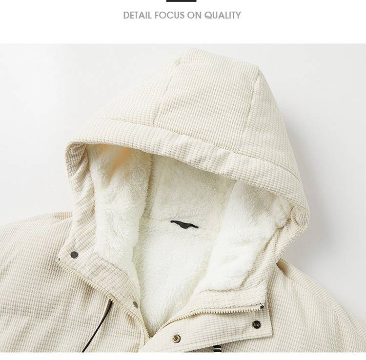 Piumino corto con cappuccio caldo invernale da uomo - Cappotto trapuntato leggero con design antivento, abbigliamento casual da strada per ragazzi_voghion.com