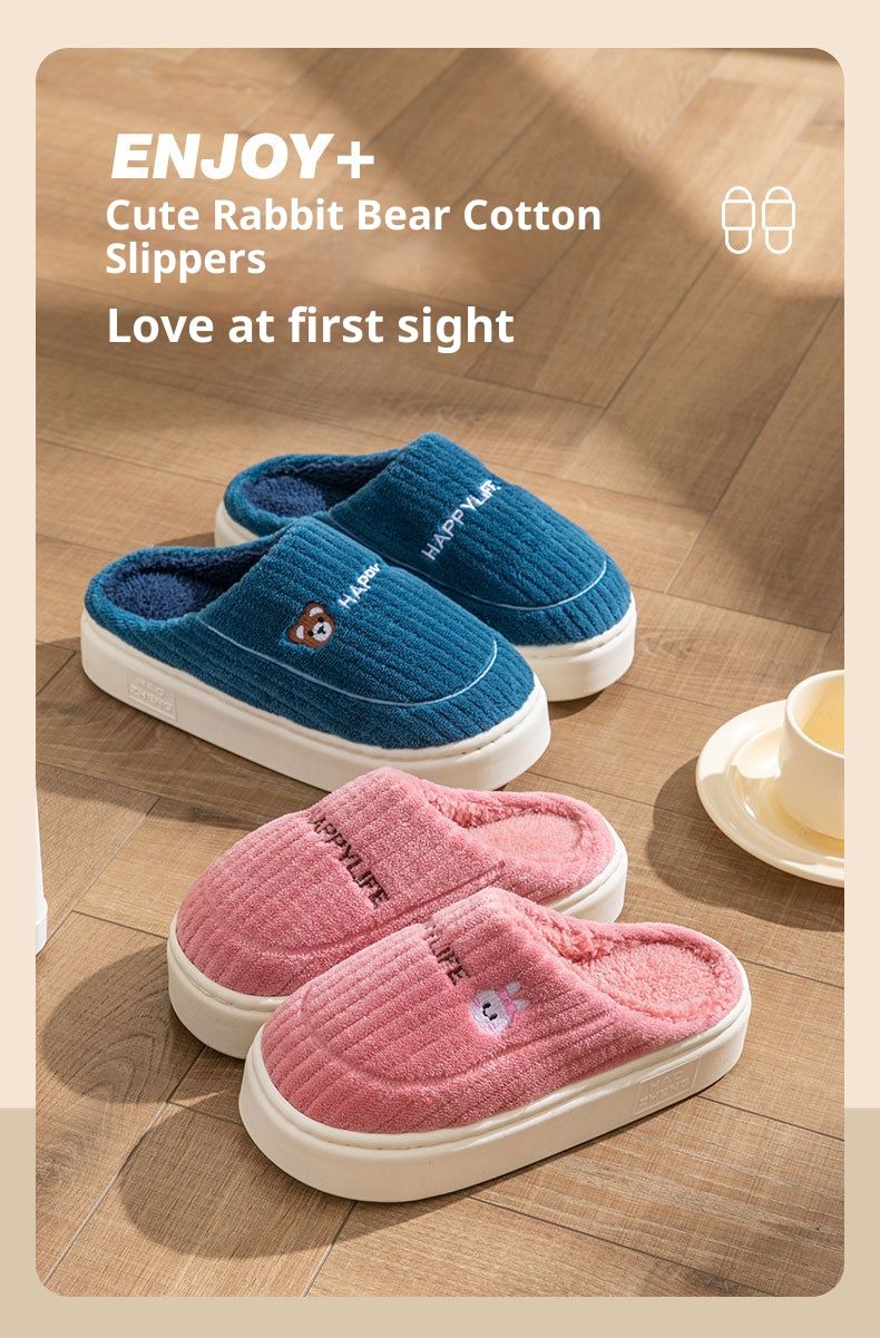 Ciabatte da interno/esterno con fodera in peluche – Ciabatte da casa antiscivolo in memory foam con graziosi disegni di animali (unisex, oltre 50 colori, taglie 36-45)_voghion.com