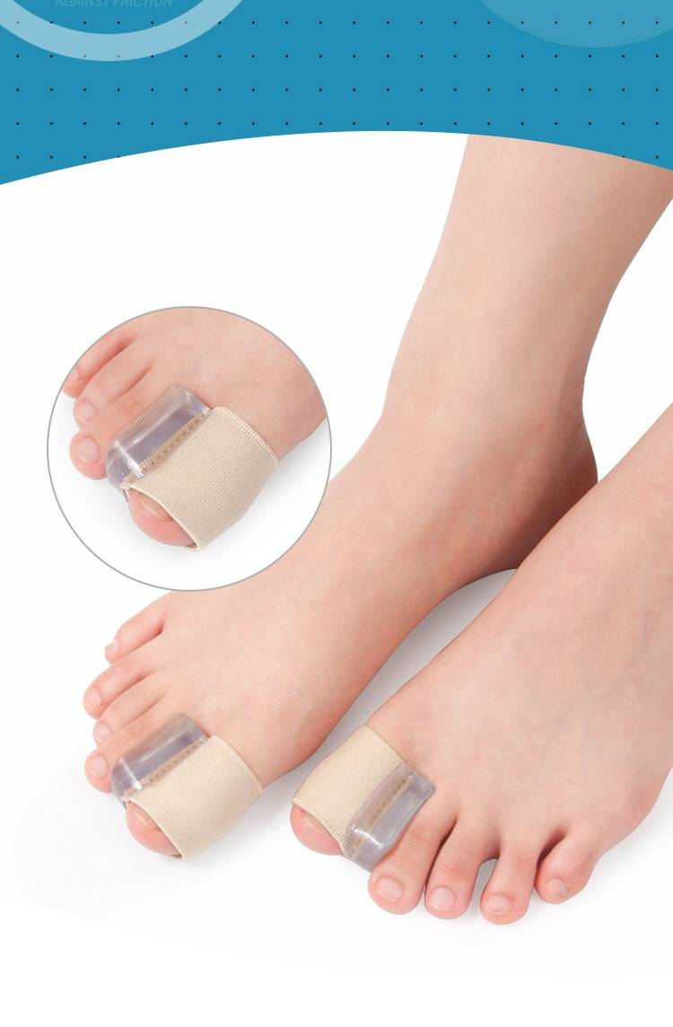 Separatore dita SEBS per alluce valgo e dita sovrapposte - Correttore morbido per alluce valgo, da indossare giorno e notte, color carne (taglia S/L, confezione da 1 pezzo)_voghion.com