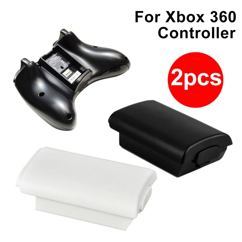 2 unidades de bateria AA de plástico protetor de capa traseira rígida para controle de Xbox 360_voghion.com