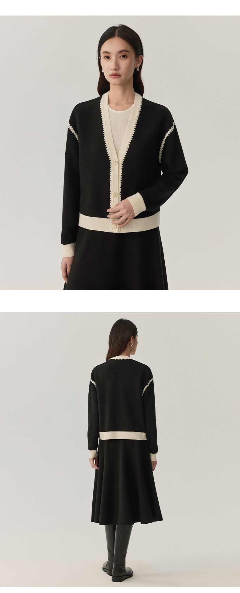 Vielseitiger eleganter Pendler-Cardigan 2025 Neue warme Innenbekleidung Damenmode-Jacke Herbst-Outfit_voghion.com