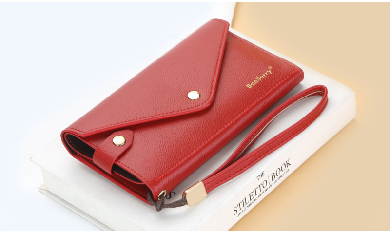 New BAELLERRY ladies long wallet thin multi-card mobile phone bag fashion clutch wholesale_voghion.com