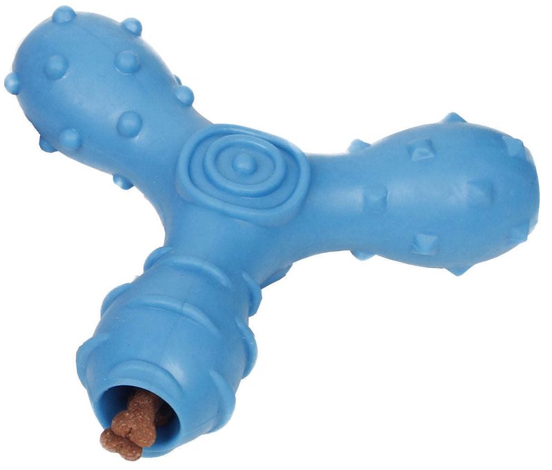Pet Life 'Tri-Chew' Treat Dispensing and Chewing Interactive TPR Dog Toy_voghion.com
