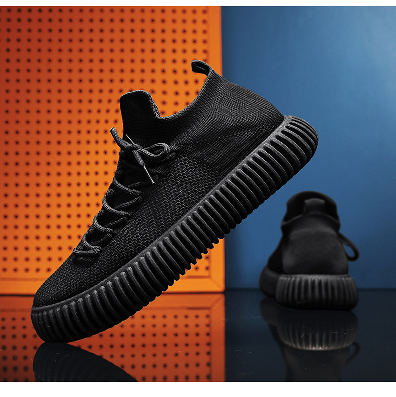 Instapper Heren S Schoenen Kokosnoot Sneakers Vliegende Geweven Mesh Casual Sneakers Heren S Sok Mond Gebreide Doek Schoenen Lichte Mesh Schoenen_voghion.com