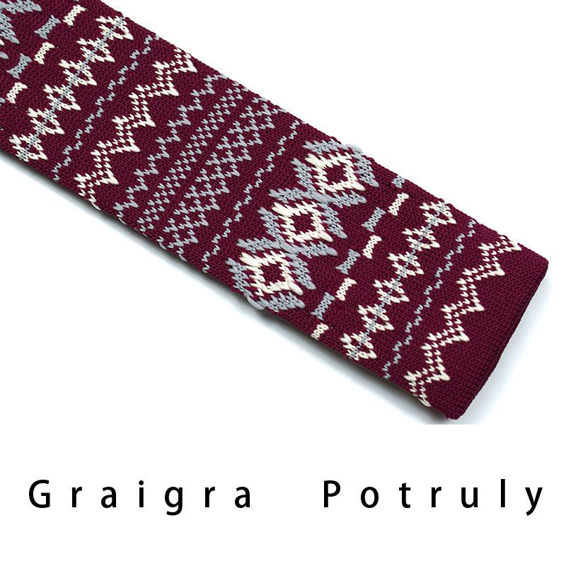 Men's Ties & Handkerchiefs style ethnic style coffee color yellow gray dark green width 6CM men's knitted tie_voghion.com