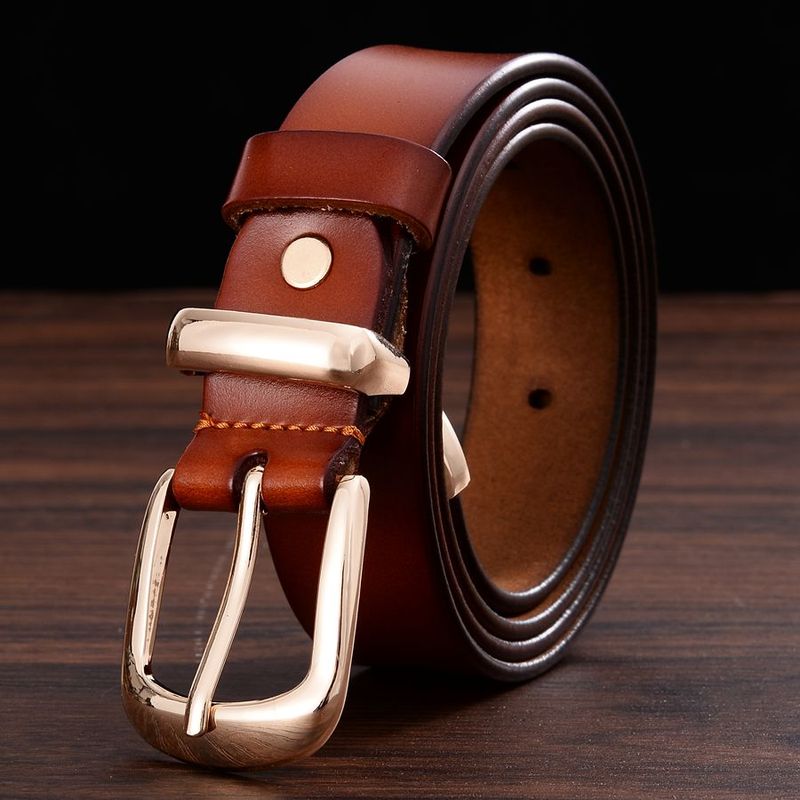 HOT Available In Plus Size Women Leather Belt Brand Ladies Length: 95-120cm Belts For Female Width:2.8cm_voghion.com