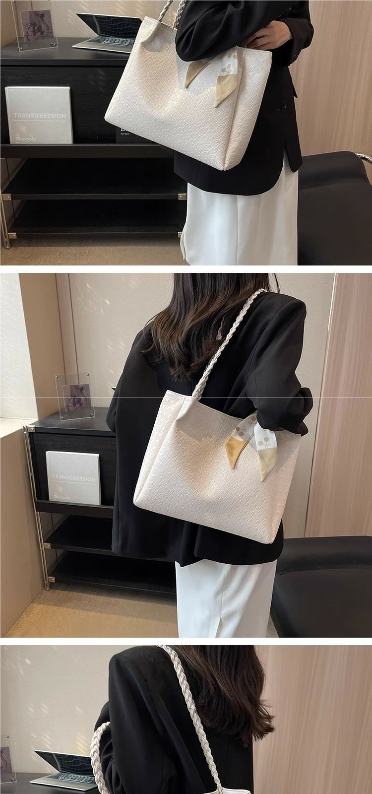 Sac fourre-tout à bandoulière grande capacité pour femme, nouvelle collection automne/hiver 2025, élégant et polyvalent_voghion.com