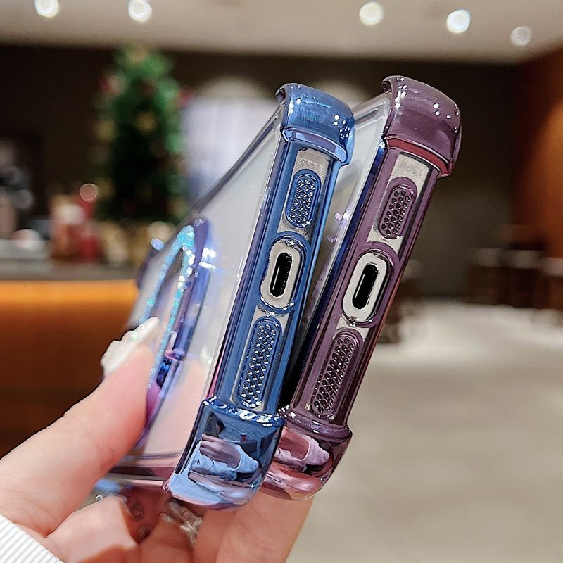 Telefon Kılıfı ve Kapakları Dört Köşe Düşme Önleyici Manyetik Braket Parıltılı 13PRO IPhone16 Cep Telefonu Kılıfı Şeffaf Akrilik İçin Uygun_voghion.com