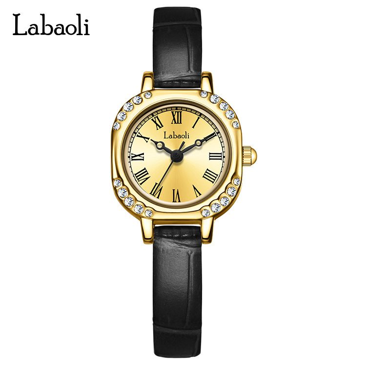 Nuovo con intarsio di diamanti, orologio al quarzo quadrato alla moda, elegante orologio da donna in stile nicchia per studenti_voghion.com