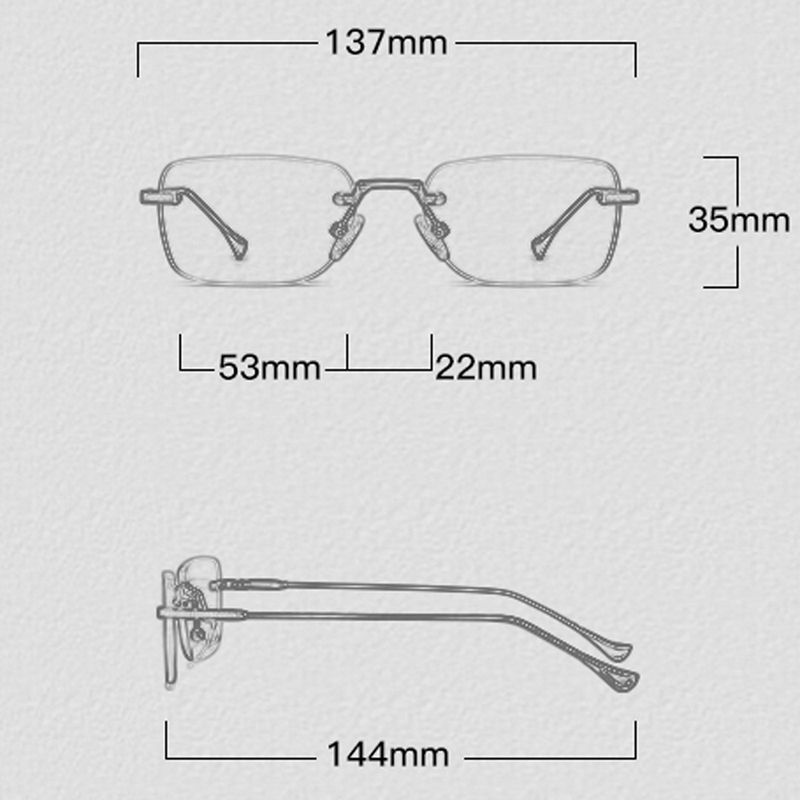 Mode Kachawoo männer platz sonnenbrille randlose gradienten kleine rahmen gold metall frau brillen zubehör rechteckigen braun_voghion.com