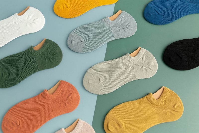 Calzini da uomo, 5 paia, in cotone a rete, invisibili, estivi, in silicone, sottili, antiscivolo, traspiranti, alla caviglia_voghion.com