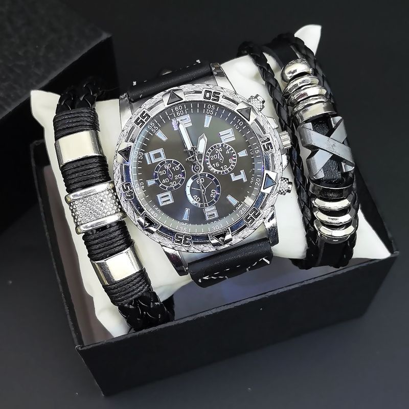 Men's Watch Set Men's Business Watch Non Mechanical Watch High End Design Quartz Movement Men's Watch Set Wristwatch_voghion.com