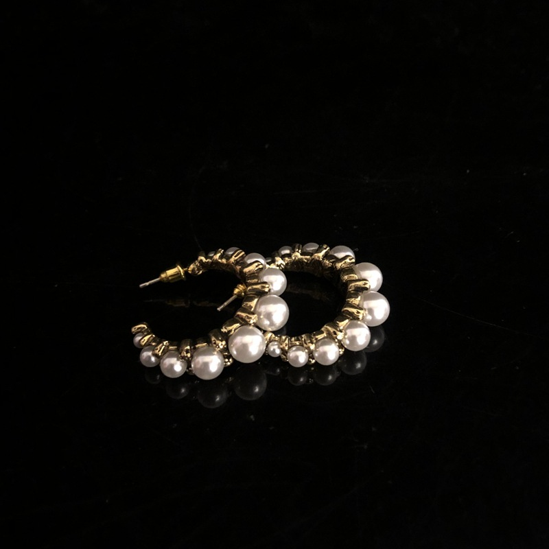 Nieuwe mode parel zirkoon bloem ketting oorbellen set hot selling dames sieraden parel trui ketting_voghion.com