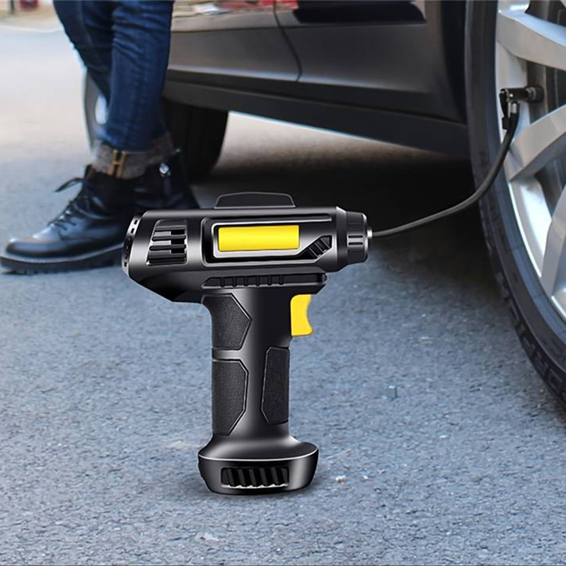 Revolutioner din dækpumpe Trådløs intelligent digital skærm Bærbar håndholdt bilcykelpumpe_voghion.com