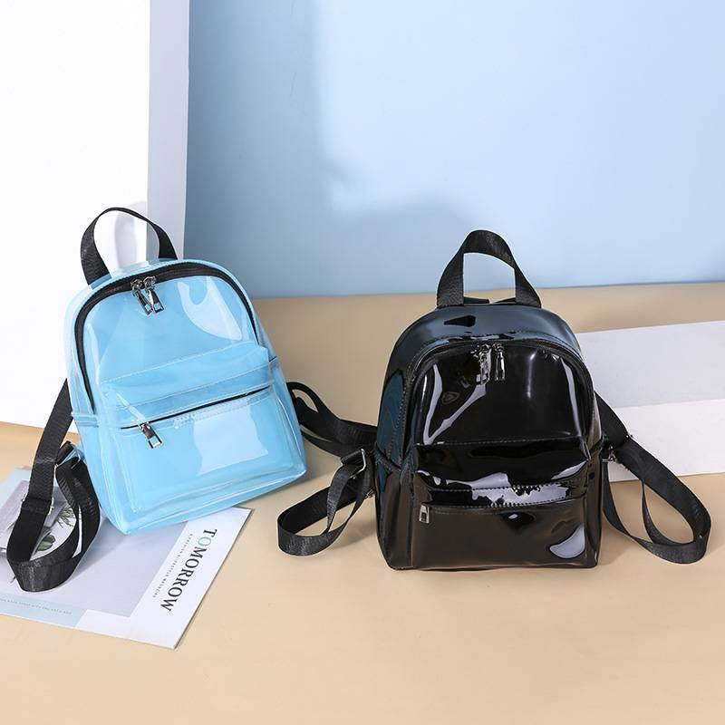 Transparent Backpack Women Girls Clear Schoolbag Students Bag Satchel PVC Shoulder Bag Purse_voghion.com