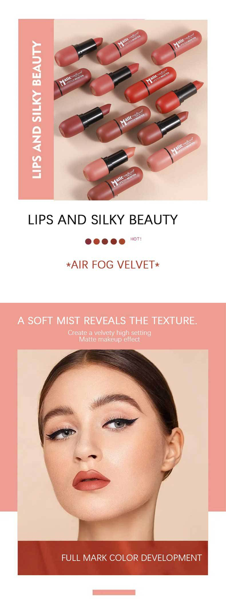 Mist lipstick does not stick to a cup of waterproof lipstick Bullet lipstick_voghion.com