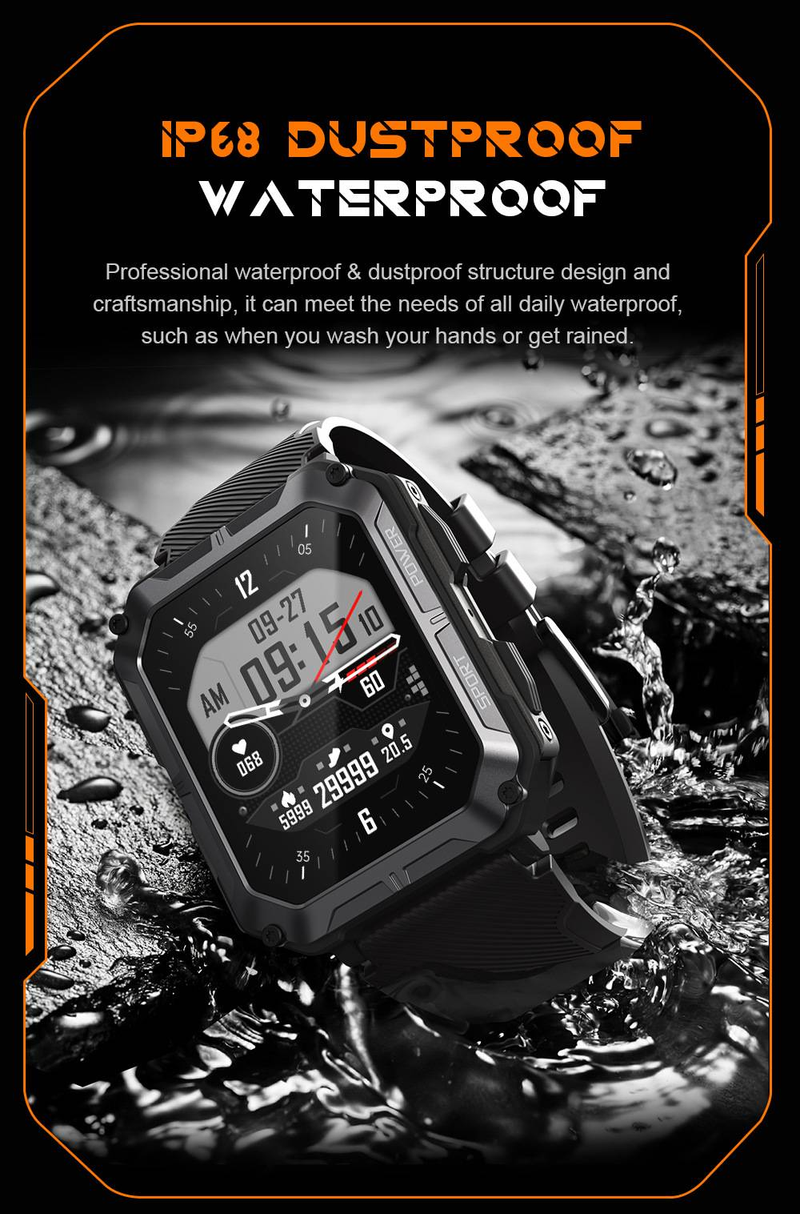 C20pro Outdoor Sport Smartwatch Bluetooth Anruf Wasserdicht_voghion.com