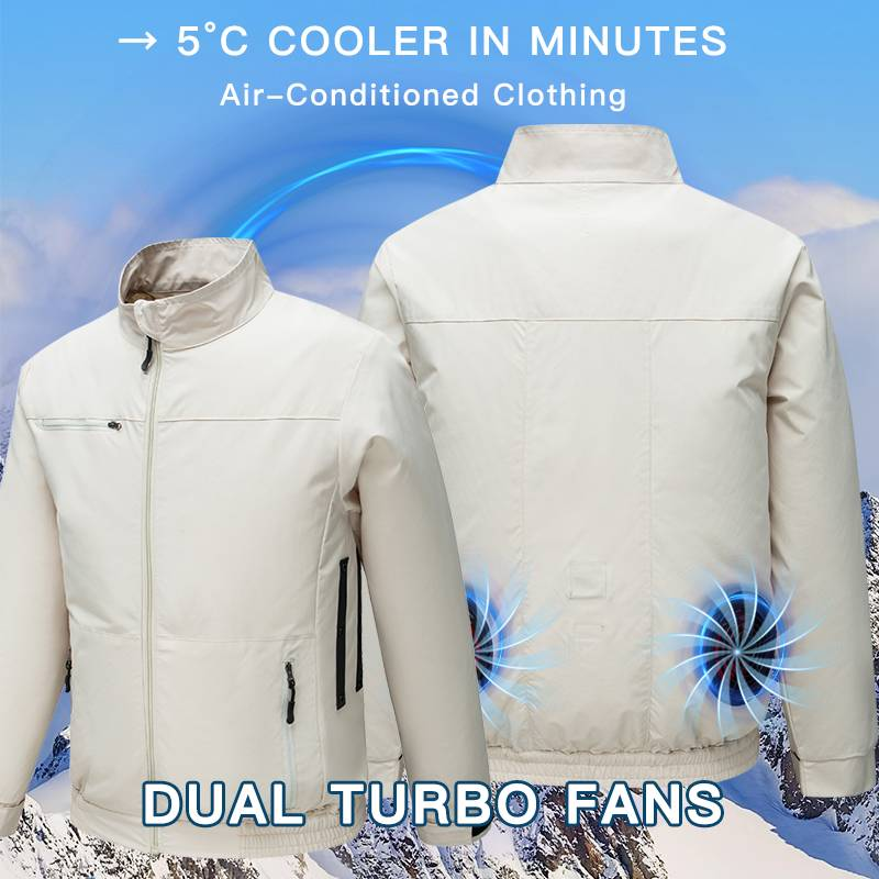 Men's Cooling Work Jacket With Built-in Fan Rechargeable Summer Safety Workwear For Welding & Construction - Breathable Heat Relief Clothing_voghion.com