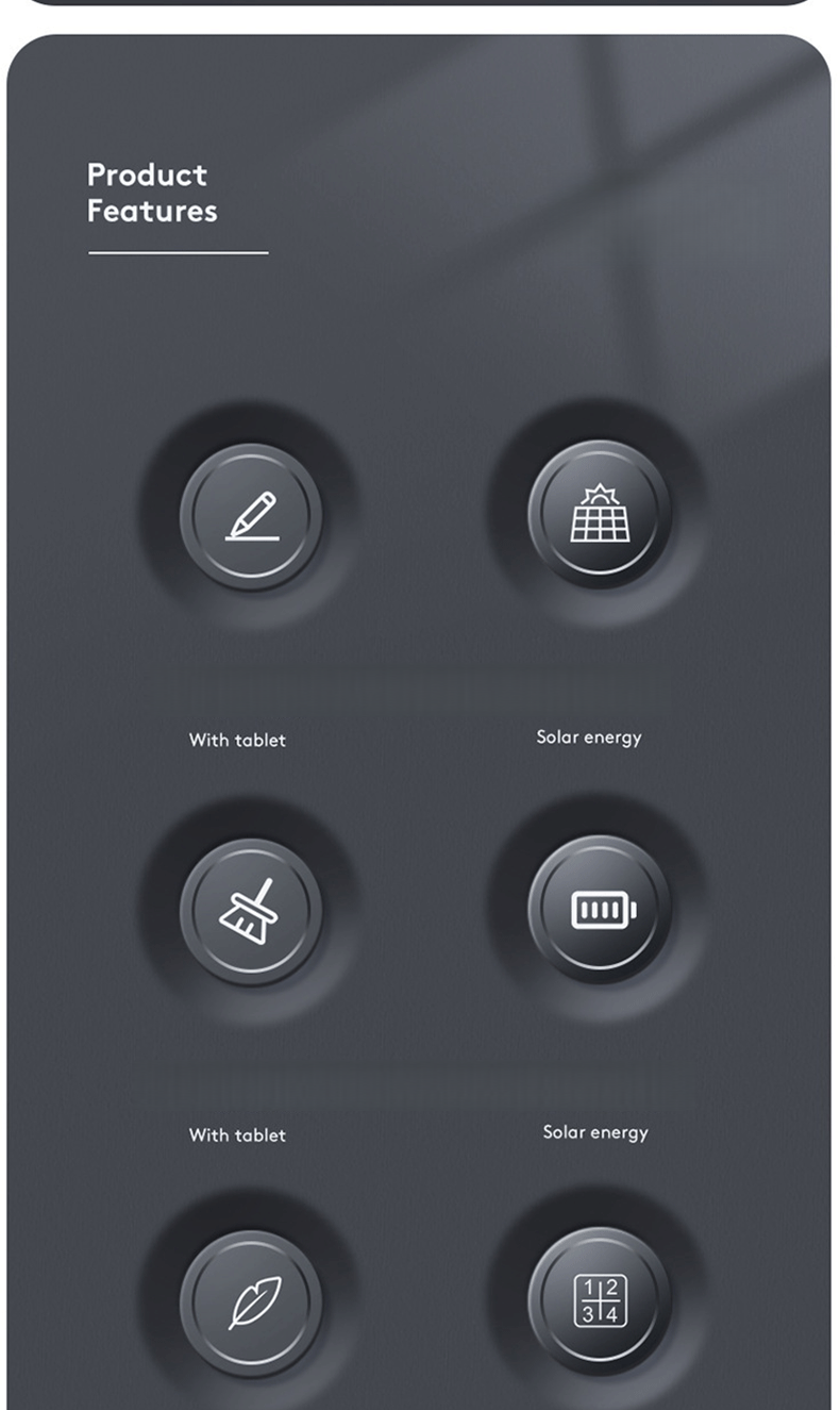 Solar-Powered Scientific Calculator With Writing Pad - 12-Digit Display, Dual Power (Battery & Solar), Portable & Lightweight For Students, Office_voghion.com