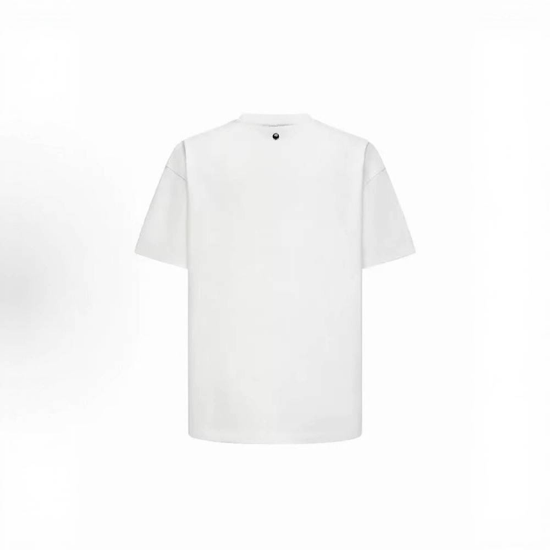 Herrenbekleidung Luxuriöses Kurzarm-T-Shirt mit Strasssteinen – Lässiges Streetwear-T-Shirt für den Sommer mit metallischen Akzenten – Atmungsaktive Baumwollmischung (Schwarz & Weiß)_voghion.com