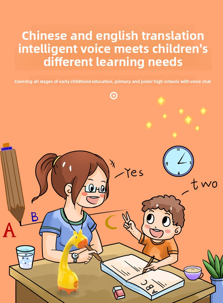 Smart Learning Robot For Kids – Interactive Storytelling, Reading Companion & Early Education Assistant With USB Charging_voghion.com