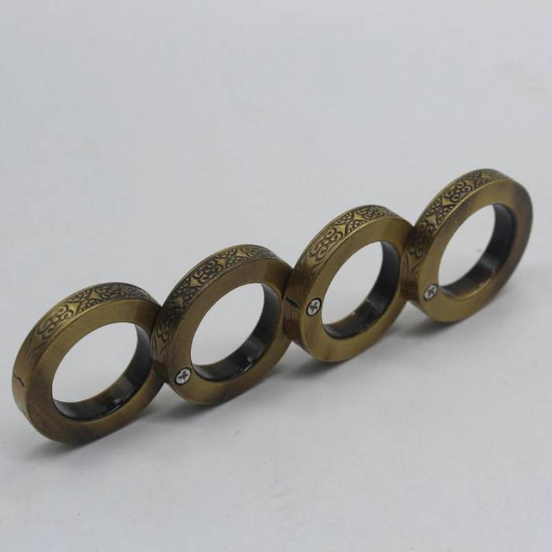 Zinc Alloy Multi-Finger Brass Knuckles Ring Multi-Finger Brass Knuckles 12*3.4*0.6 Cm Suitable For Self-Defense And Professional Fighting_voghion.com