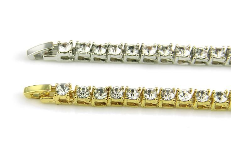 Heiße Verkäufe Europa und Amerika Hip-Hop Einreihige Diamant Kristall Armband Männer Mode Armband für Männer_voghion.com