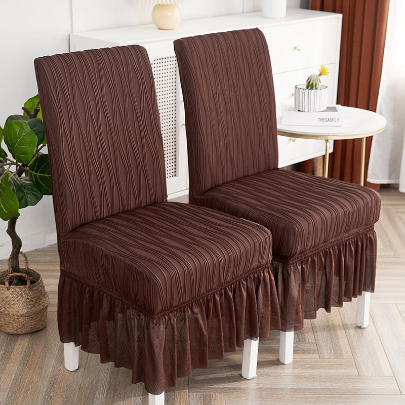 Stretchable Elastic Dining Chair Covers Set - Dustproof, Breathable & Cool-Touch Polyester Fabric, Universal Fit For Home, Hotel & Restaurant_voghion.com