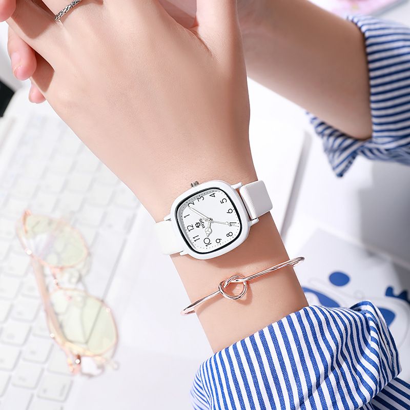 Internet Celebrity Square Watch For Women Ins Style White High Value Junior High School Students Korean Version Simple_voghion.com