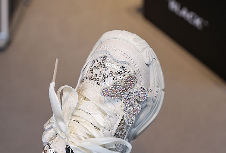 Mother & Kids Sneakers Baby Girl Princess Soft Sole Fashion Shoes Sequin Butterfly Shoes_voghion.com