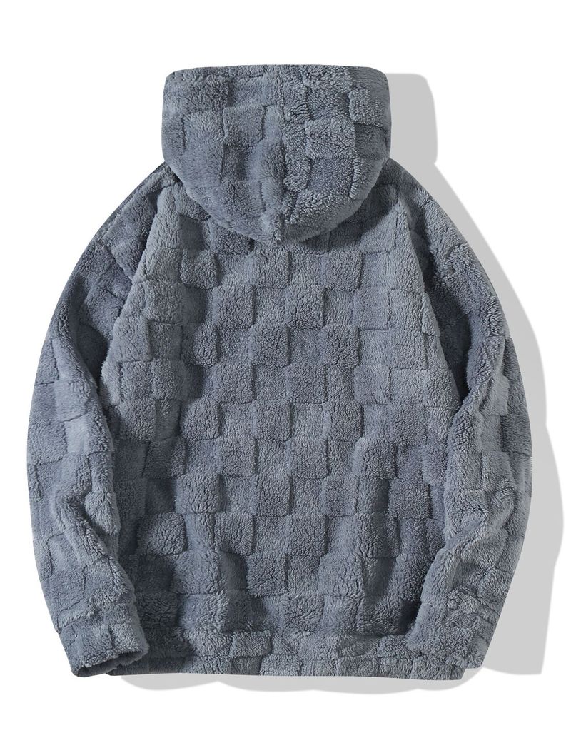 Übergroßer Fleece-Hoodie für Herren – Winter-Pullover mit Sherpa-Futter und Karomuster (S-XXL)_voghion.com