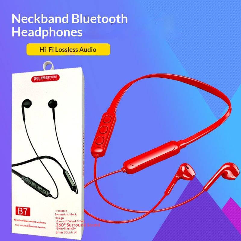 New Cross-Border Bluetooth Earphones 5.0 Wireless Sports Running Neckband Manufacturer Stereo Sound Effect_voghion.com