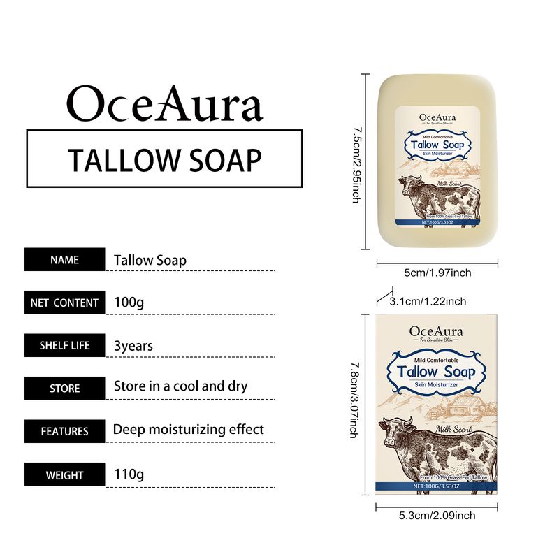 OceAura Tallow Soap Gently Cleanses And Moisturizes All Over The Skin_voghion.com