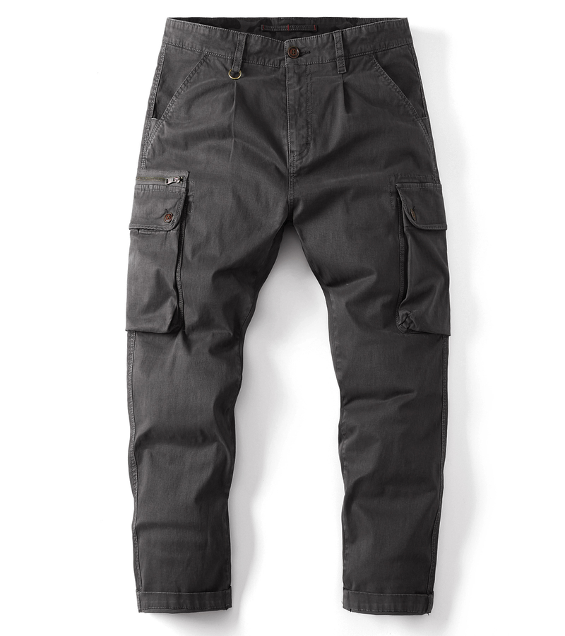 Otoño e invierno, pantalones de camuflaje sueltos con pies agrupados para hombres, pantalones sueltos de talla grande con múltiples bolsillos_voghion.com