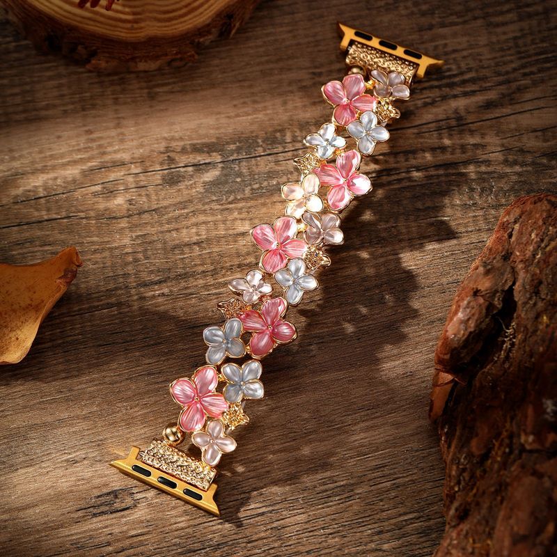 Iwatch Strap Se Colorful Flower Elastic Strap For Iwatch Watch Strap Se Women's Fashion Bracelet_voghion.com