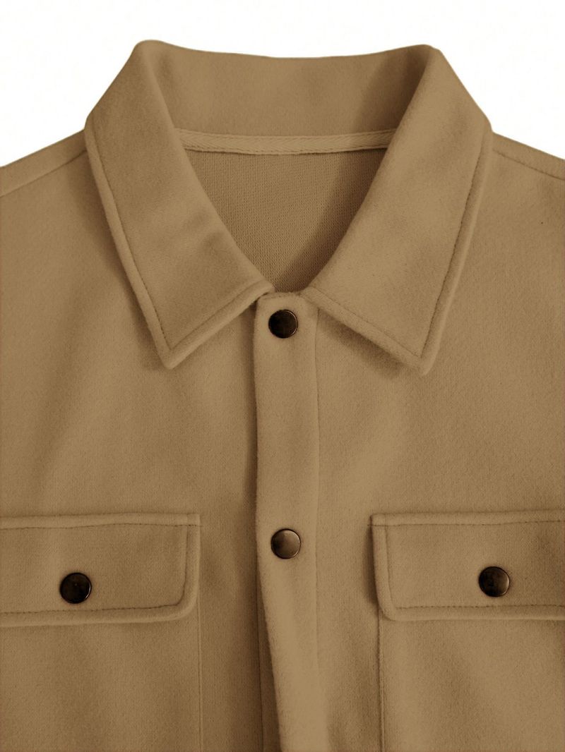 Herrenbekleidung Herren-Sakko aus Wollmischung mit Revers – Business Casual Slim Fit Mantel (4 Farben, S-XXXL)_voghion.com