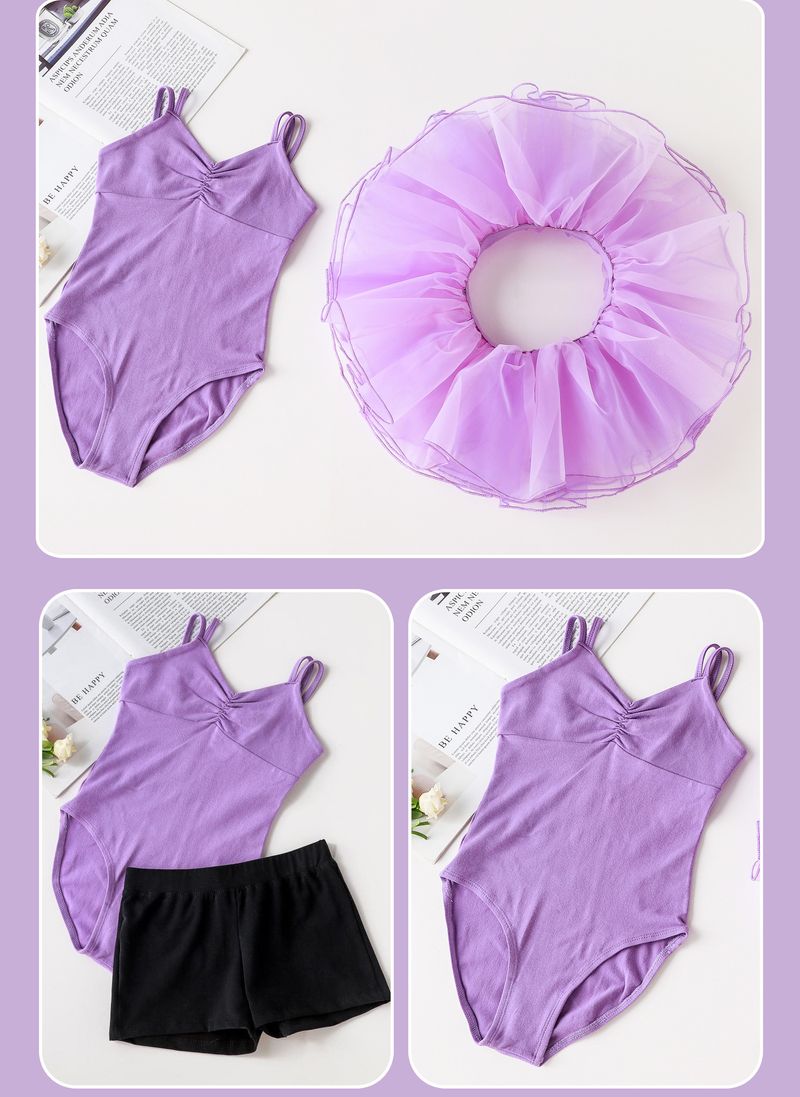 En stock, ropa de baile, ropa de práctica con eslinga, mono nuevo de verano, ropa de clasificación de baile para niños_voghion.com