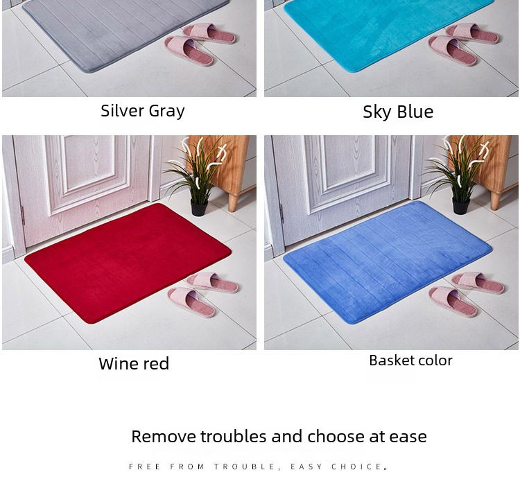 Badezimmer-Türmatte, Korallenvlies, gestreifter Teppich, Schreibtischunterlage, Nachttischdecke, Schlafzimmertürteppich_voghion.com