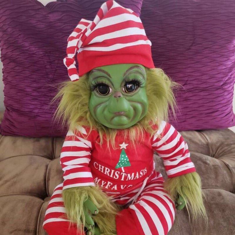 Adorable peluche Grinch de 20 cm, jouet de Noël idéal pour décorer les fêtes._voghion.com