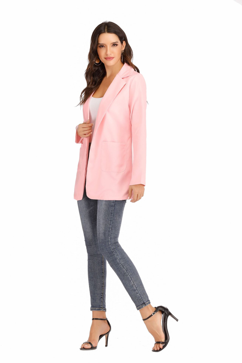Dammode casual kostym lapel slim cardigan stil kostymjacka_voghion.com