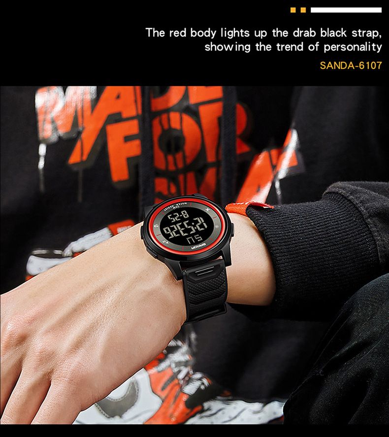 Digital Sports Watch With Luminous Display, Waterproof, Shockproof, Alarm, Lightweight Unisex Design For Men And Women Student Sports Watch_voghion.com