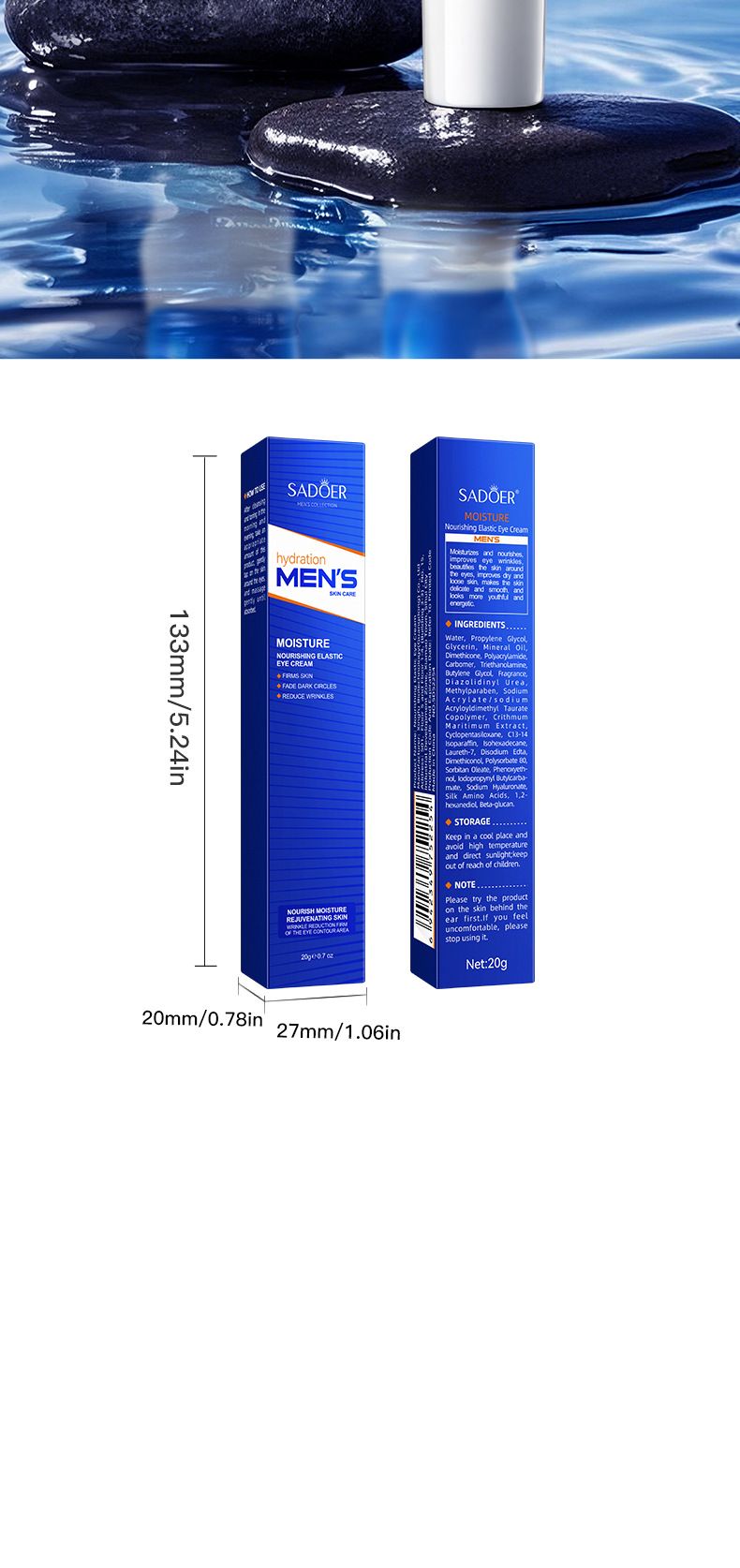Full English Elasticity And Moisture SADOER Nourishing Hydrating Eye Cream_voghion.com